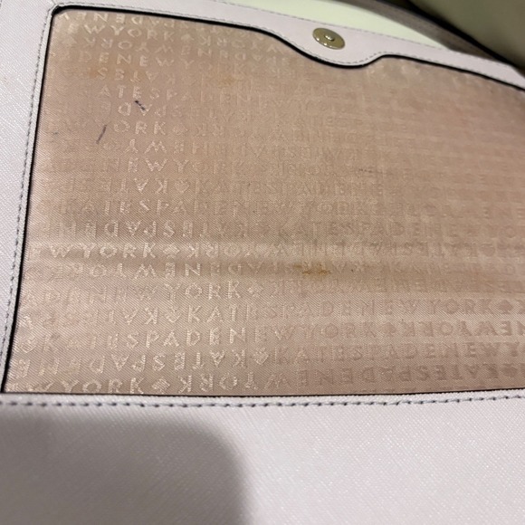 Kate Spade New York Leather Flap Crossbody Bag Black Pink Chain Strap - Picture 9 of 16